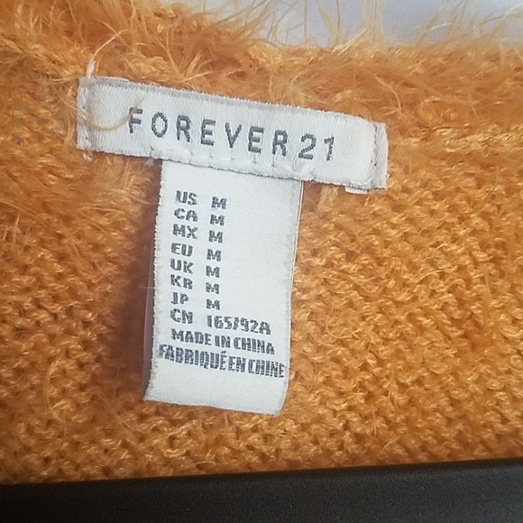 Grunge Fuzzy Orange Cardigan - Picture 3 of 3